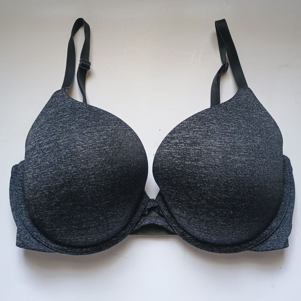 Victoria's Secret Women Bra 34DD Gray Heather Padded Perfect Coverage T Shirt